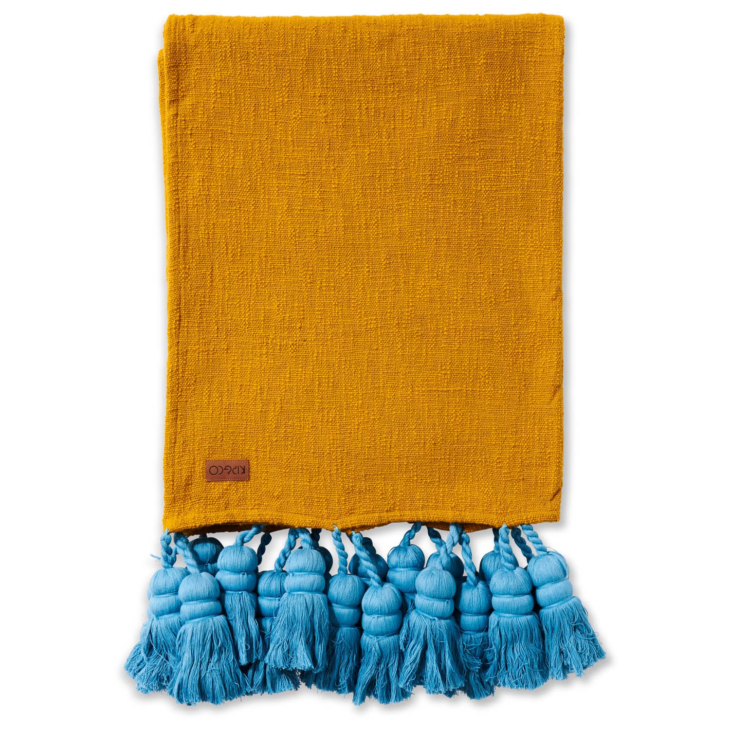 KIP CO tassel throw Chai Blue Thequirkychair