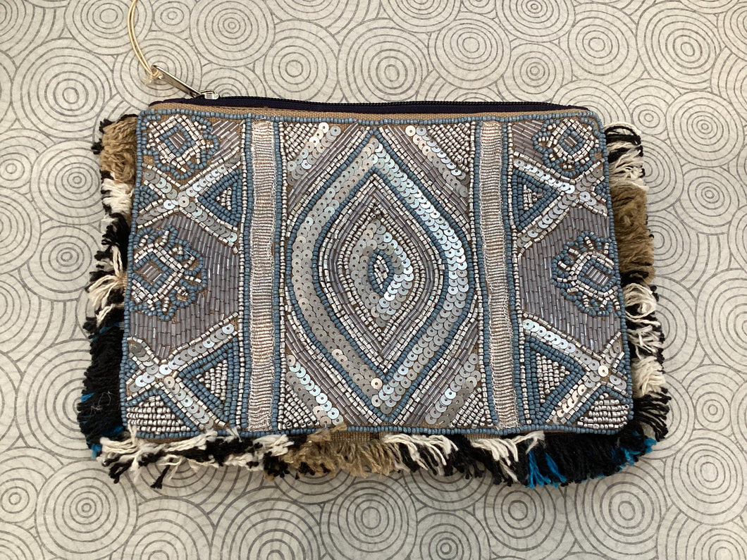 Clutch Beaded and Fringed