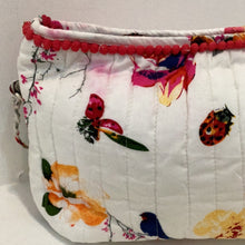 Load image into Gallery viewer, LINEN UNLIMITED Quilted Cosmetic Bag ENGLISH GARDEN
