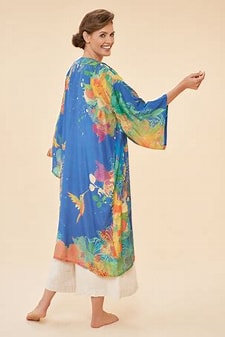 Hummingbird Kimono Gown in Denim