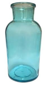 Teal Glass Vase Large