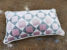 Load image into Gallery viewer, CUSHION Pink and Grey Printed Velvet
