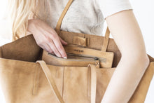 Load image into Gallery viewer, JUJU &amp; CO Unlined Leather Tote Handbag
