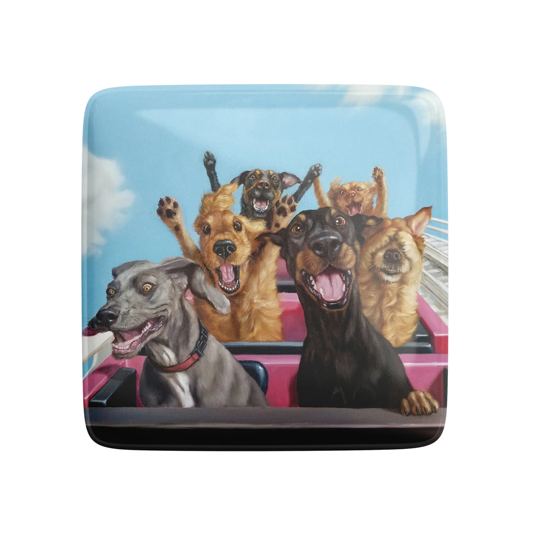 LA LA LAND Roller Coaster Dogs Magnet